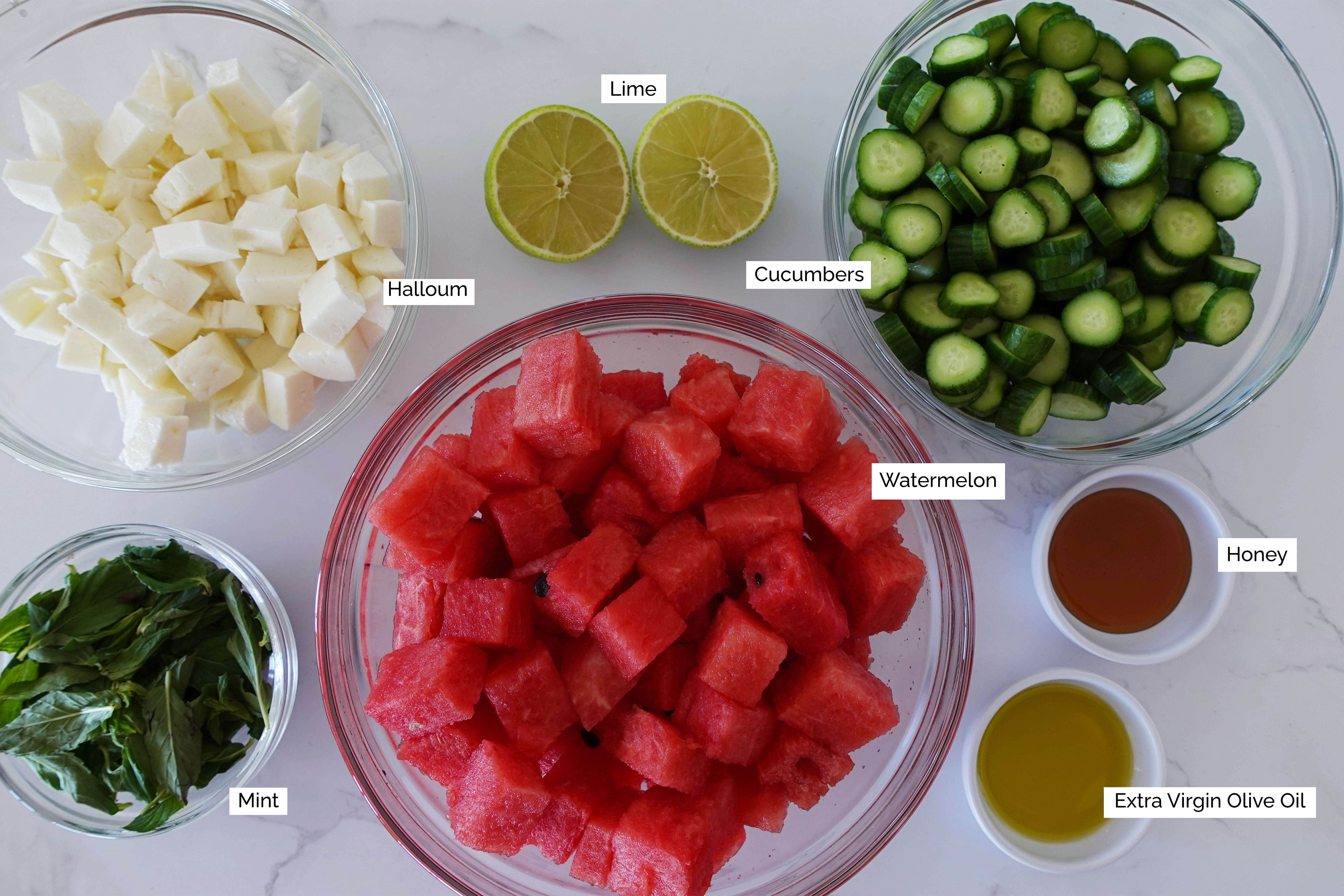 Watermelon Halloum Salad