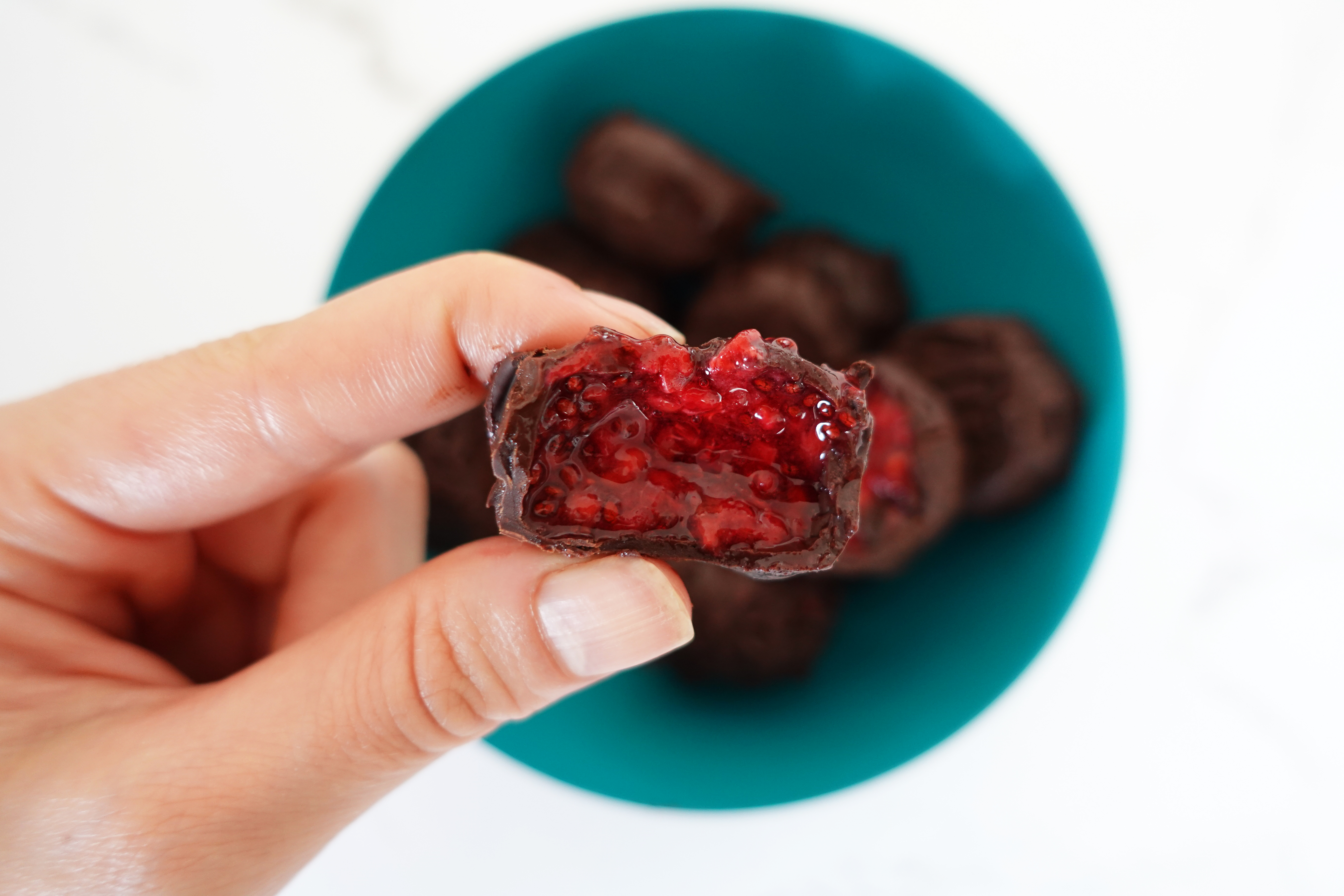 Raspberry Chia Jam Bites